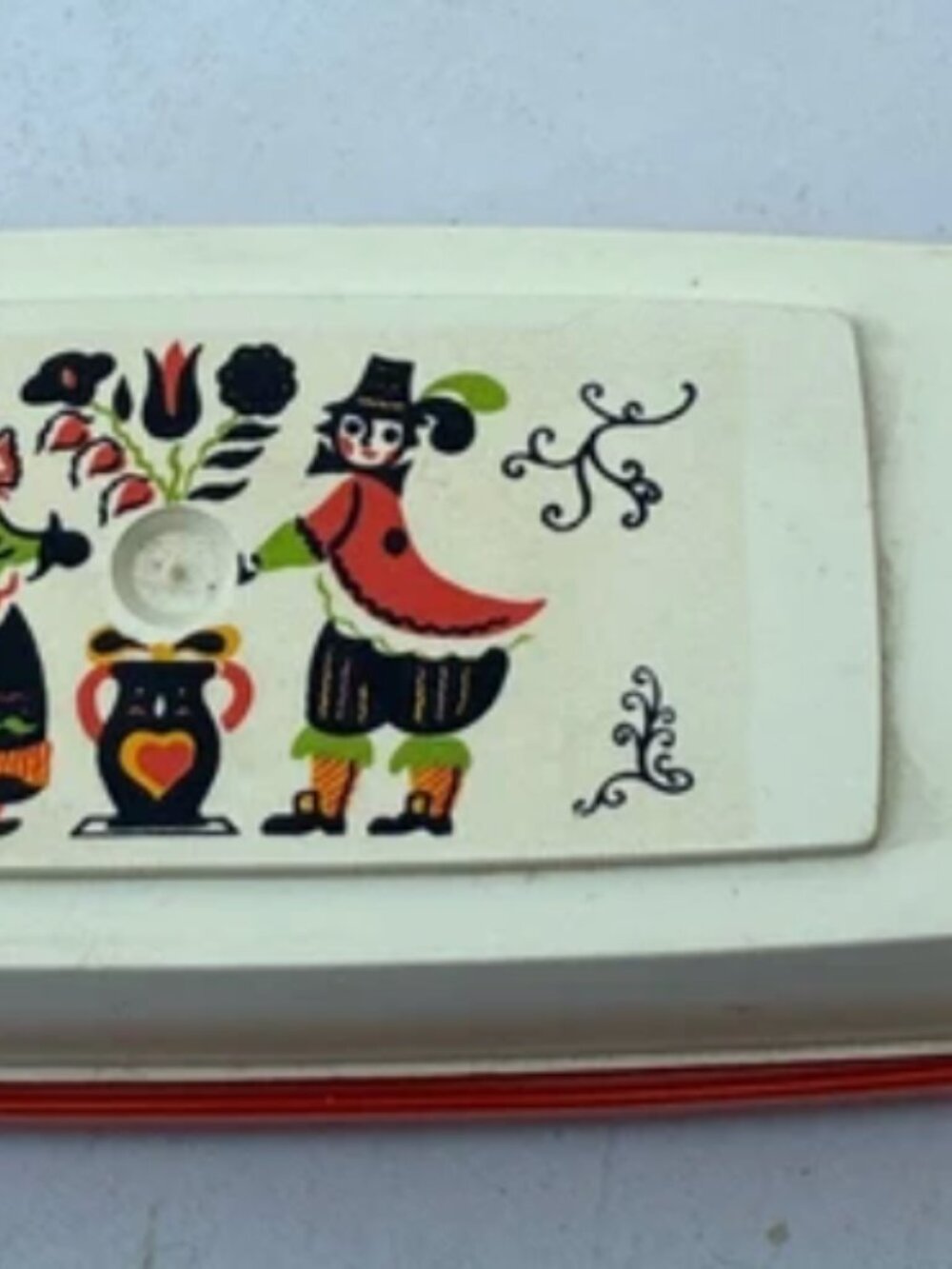 Folk Art Butter Dish 1970's